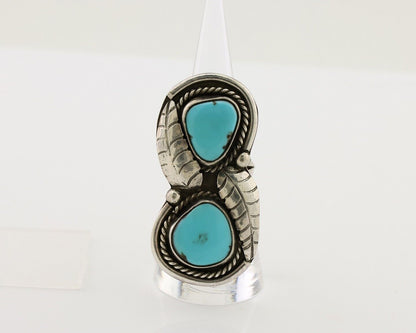Navajo Handmade Ring 925 Silver Natural Tuquoise Native American Artist C.80's