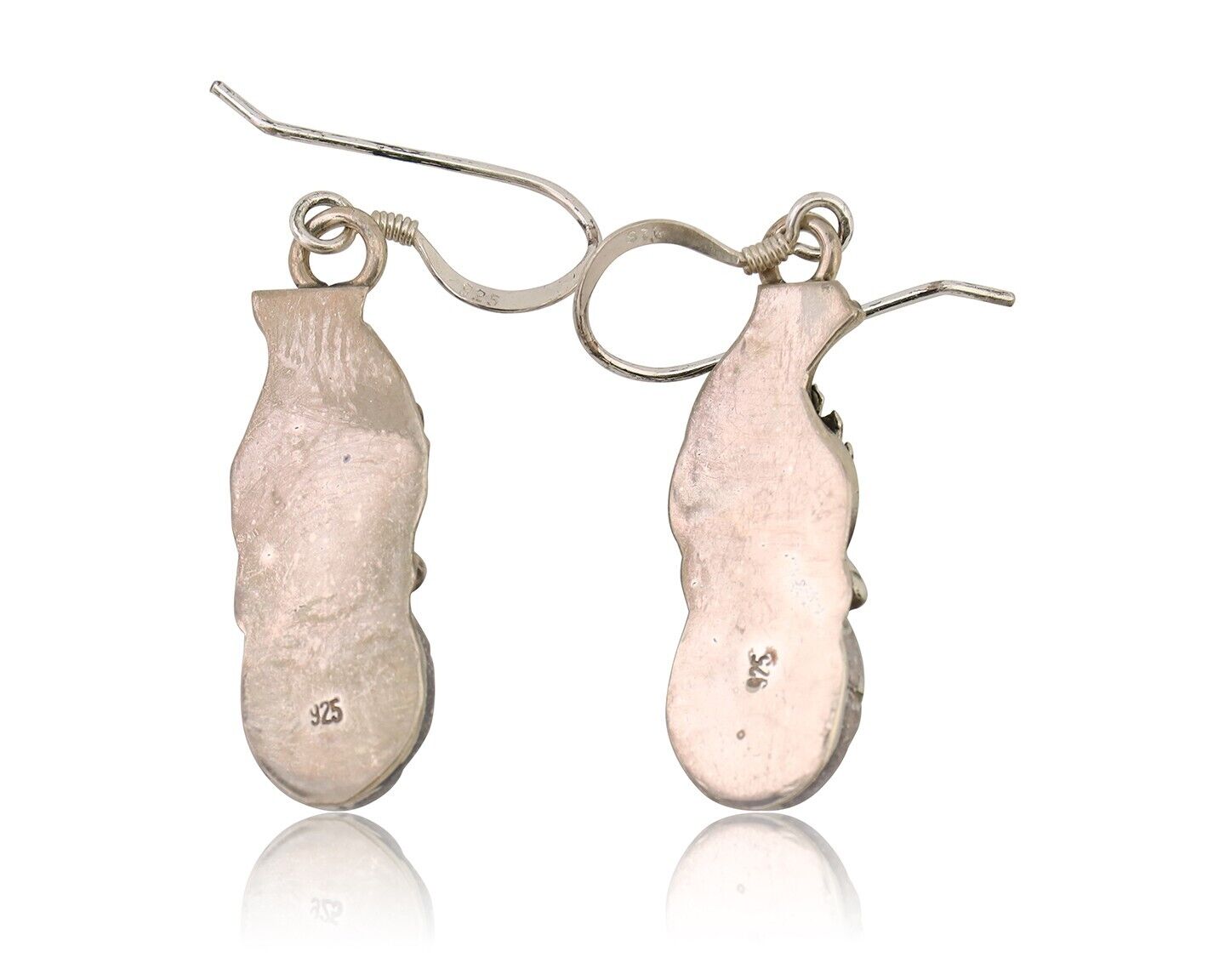 Navajo Dangle Earrings 925 Silver Black Onyx Native American Artist C.80's