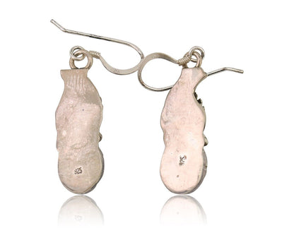 Navajo Dangle Earrings 925 Silver Black Onyx Native American Artist C.80's