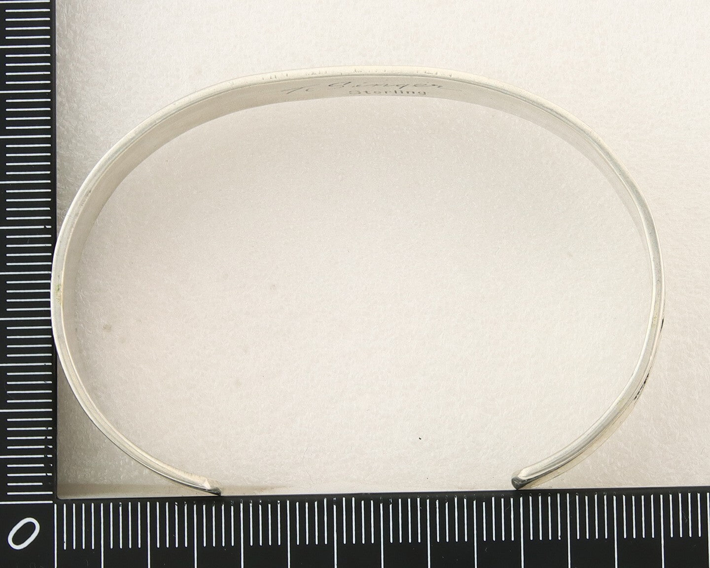 Navajo Bracelet 925 Silver Artist Signed Thomas Singer Cuff Made in the 1980's