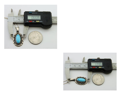 Navajo Necklace 925 Silver Natural Turquoise Artist M Montoya C.80's