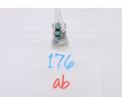 Navajo Ring 925 Silver Natural Turquoise Native American Artist C.80's