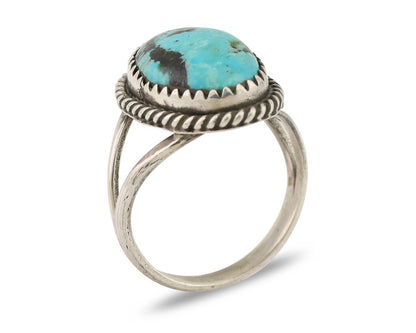 Navajo Handmade Ring 925 Silver Turquoise Native American Artist C.80's