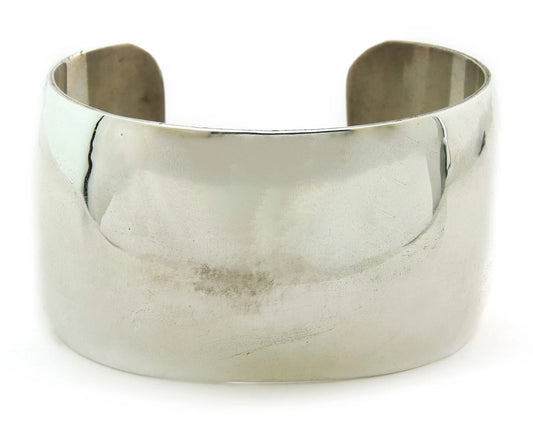 Navajo Cuff Bracelet Sterling Silver Vintage Handmade Signed NS