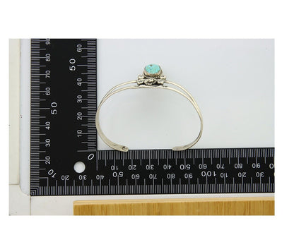 Navajo Cuff Bracelet 925 Silver Turquoise Cuff Native American Artist C.80's