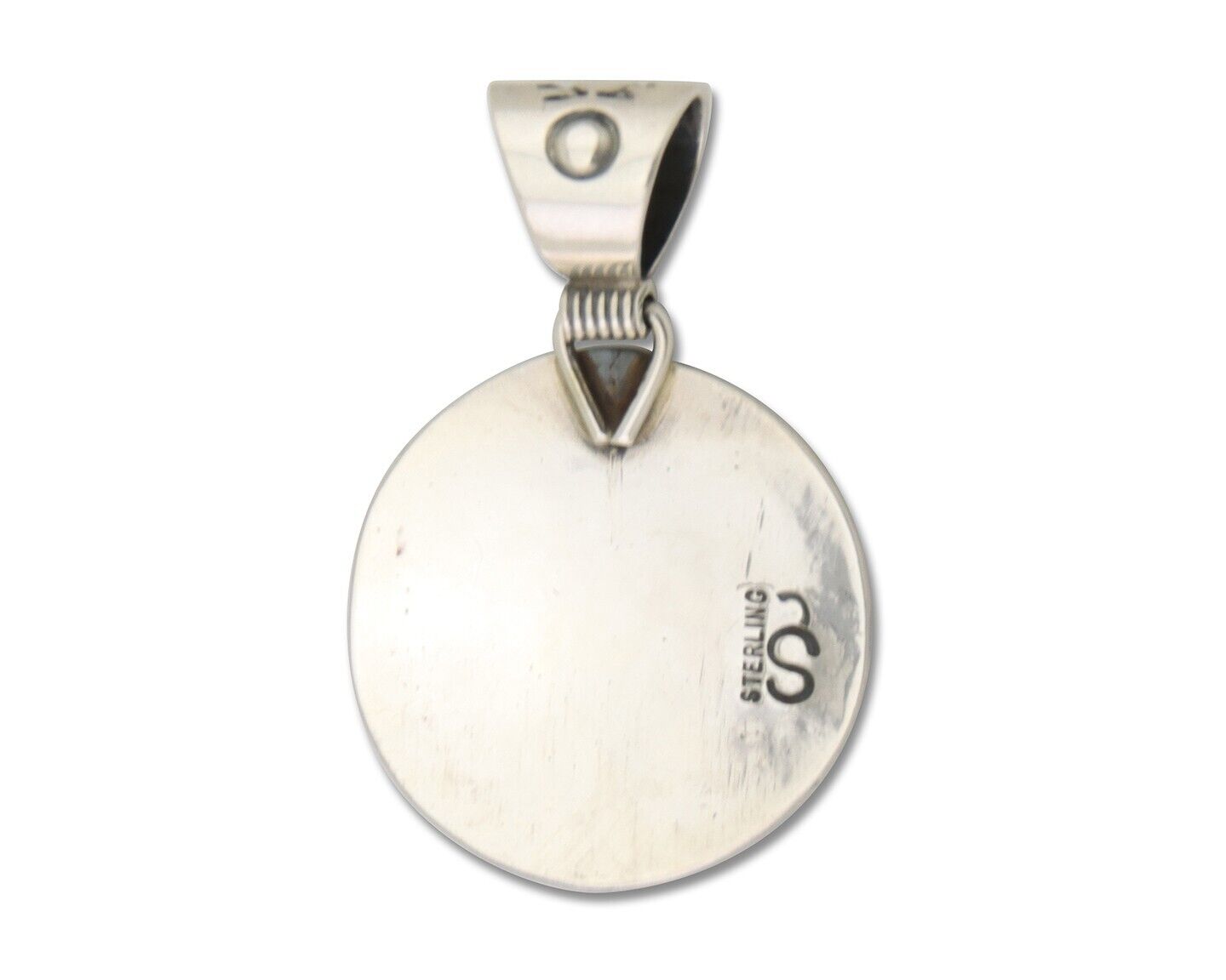 Navajo Necklace 925 Silver Natural Turquoise Artist Signed Stanley Bain C.80's