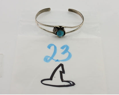 Navajo Handmade Bracelet 925 Silver Natural Blue Turquoise Native American C80's
