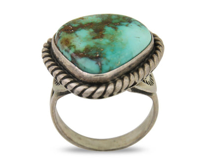 Navajo Ring 925 Silver Royston Turquoise Artist Signed Sunset C.80's