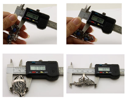 Navajo Ring 925 Silver Natural Denim Lapis Artist Signed Prairie Fire C.80's