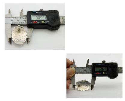 Navajo Hand Stamped Earrings 925 Silver Natural Turquoise Native Artist C.80's