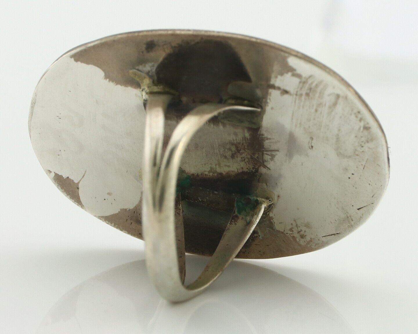 Navajo Ring 925 Silver Manassas Turquoise Tobe Turpen Native Artist C.80's
