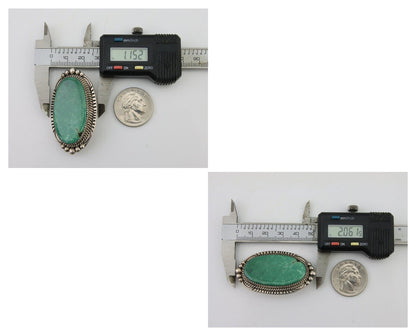 Navajo Pin Pendant 925 Silver Natural Blue Turquoise Artist Signed B C.80's