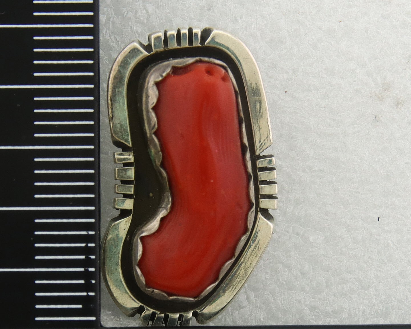 Navajo Earrings 925 Silver Natural Coral Artist Signed Charles Johnson C.80's