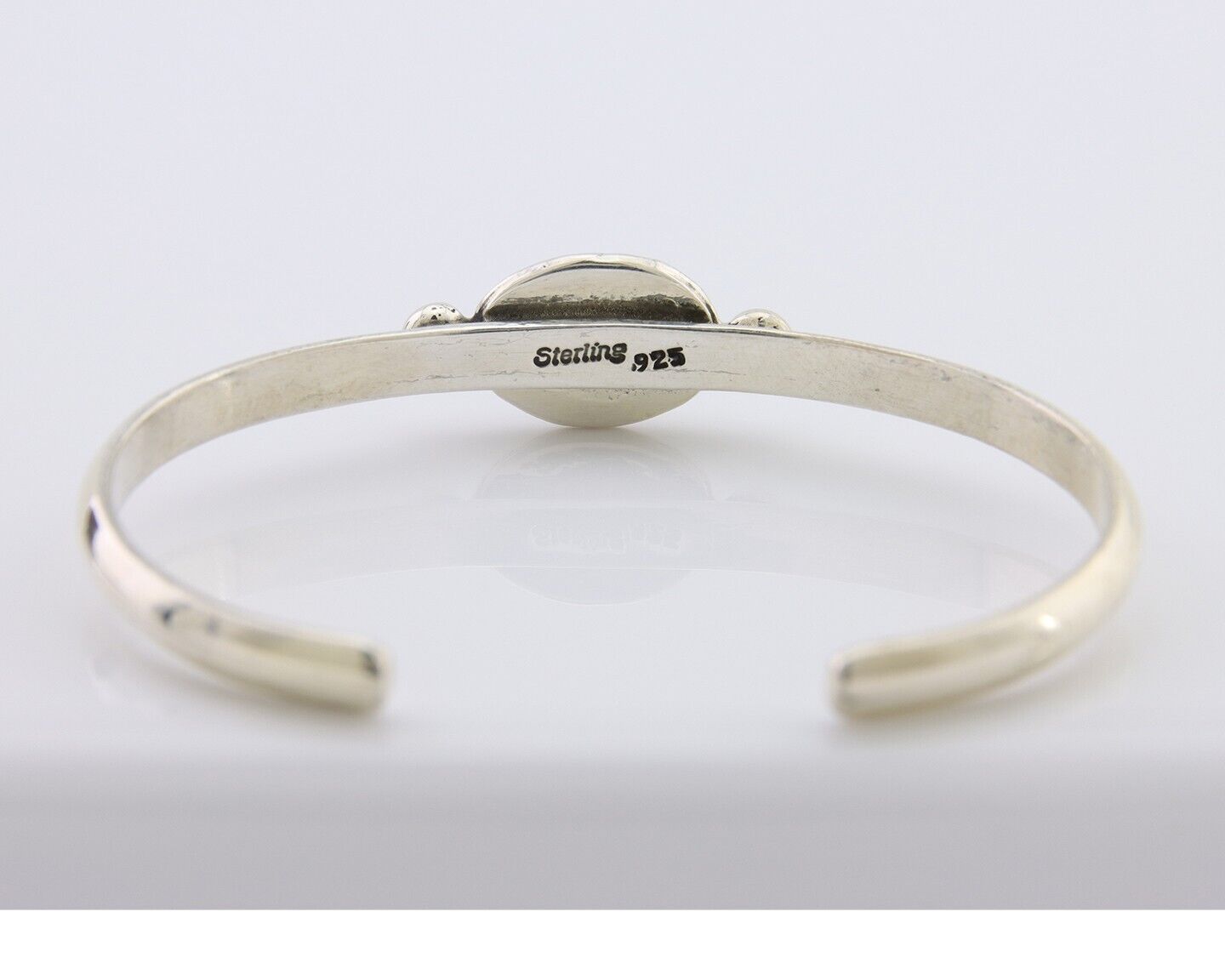 Navajo Bracelet 925 Silver Natural Turquoise Native American Artist C.80's