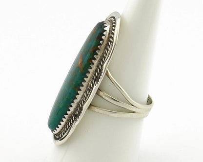 Navajo Ring .925 Silver Blue Southwest Turquoise Artist Talhat C.80's