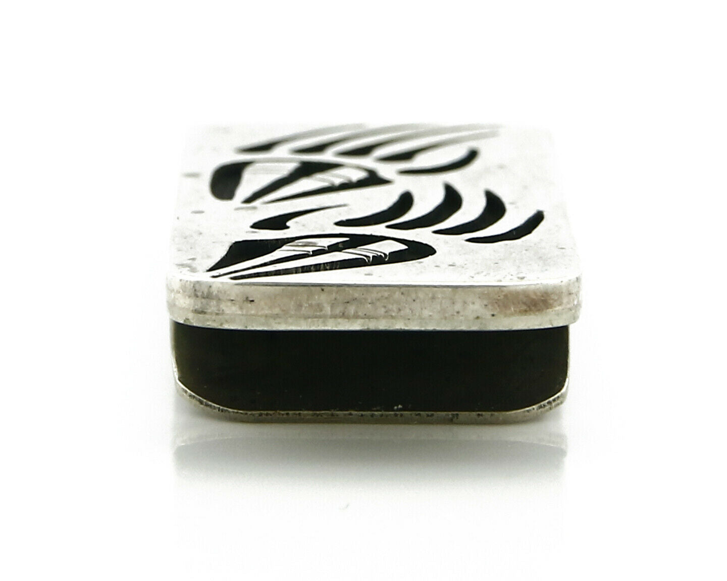 Navajo Money Clip .925 Silver & Nickle Hand Stamped Floyd Naminga