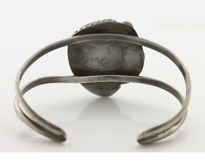Navajo Bracelet 925 Silver Gober-Burnham Turquoise Native American Artist C.80's