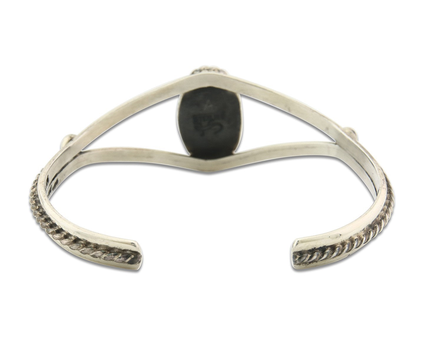 Vintage Navajo Bracelet 925 Silver Turquoise Tranditional Handmade Signed Gecko