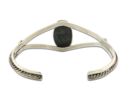 Vintage Navajo Bracelet 925 Silver Turquoise Tranditional Handmade Signed Gecko