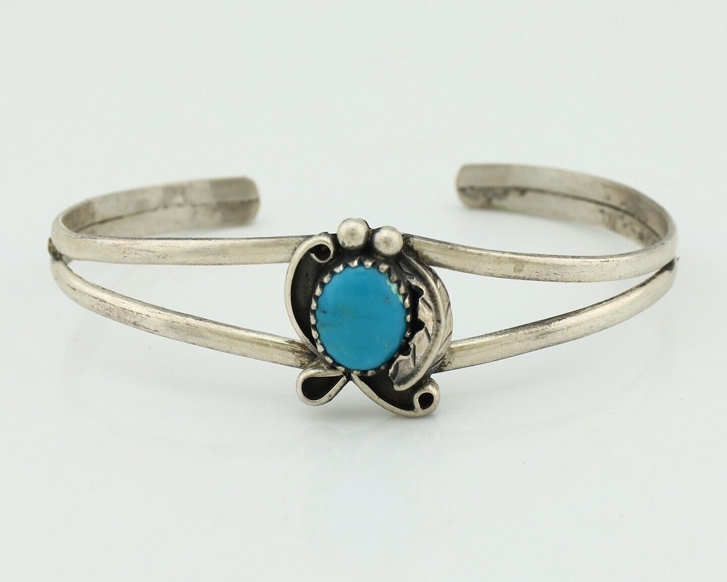 Navajo Slave Bracelet 925 Silver Natural SB Turquoise Native American C.80's