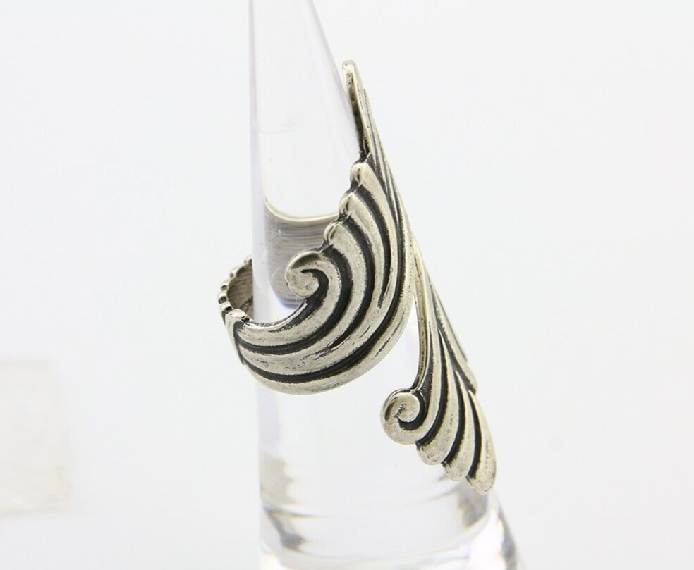 Navajo Adjustable Full Finger Ring 925 Silver Native American Size 5-9 C.80's