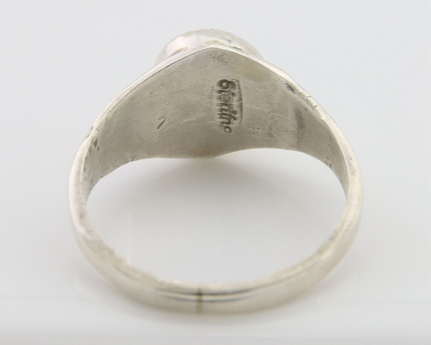 Navajo Ring 925 Silver Natural Blue Turquoise Native American Artist C.80's