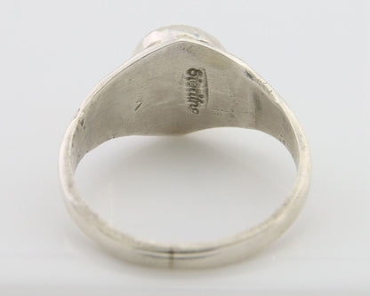 Navajo Ring 925 Silver Natural Blue Turquoise Native American Artist C.80's