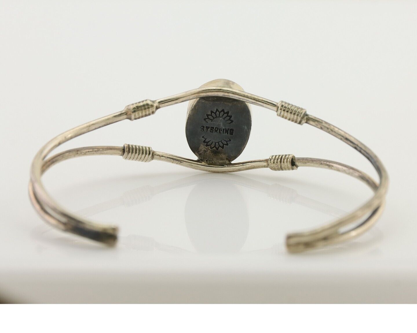Navajo Bracelet 925 Silver Natural Blue Turquoise Native American C.80's