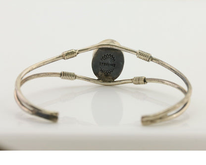 Navajo Bracelet 925 Silver Natural Blue Turquoise Native American C.80's