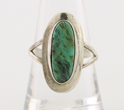 Navajo Handmade Ring 925 Silver Blue Turquoise Artist Signed Kachina C.80's