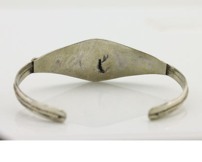 Navajo Bracelet 925 Silver Kingman Turquoise Native American Artist C.80's