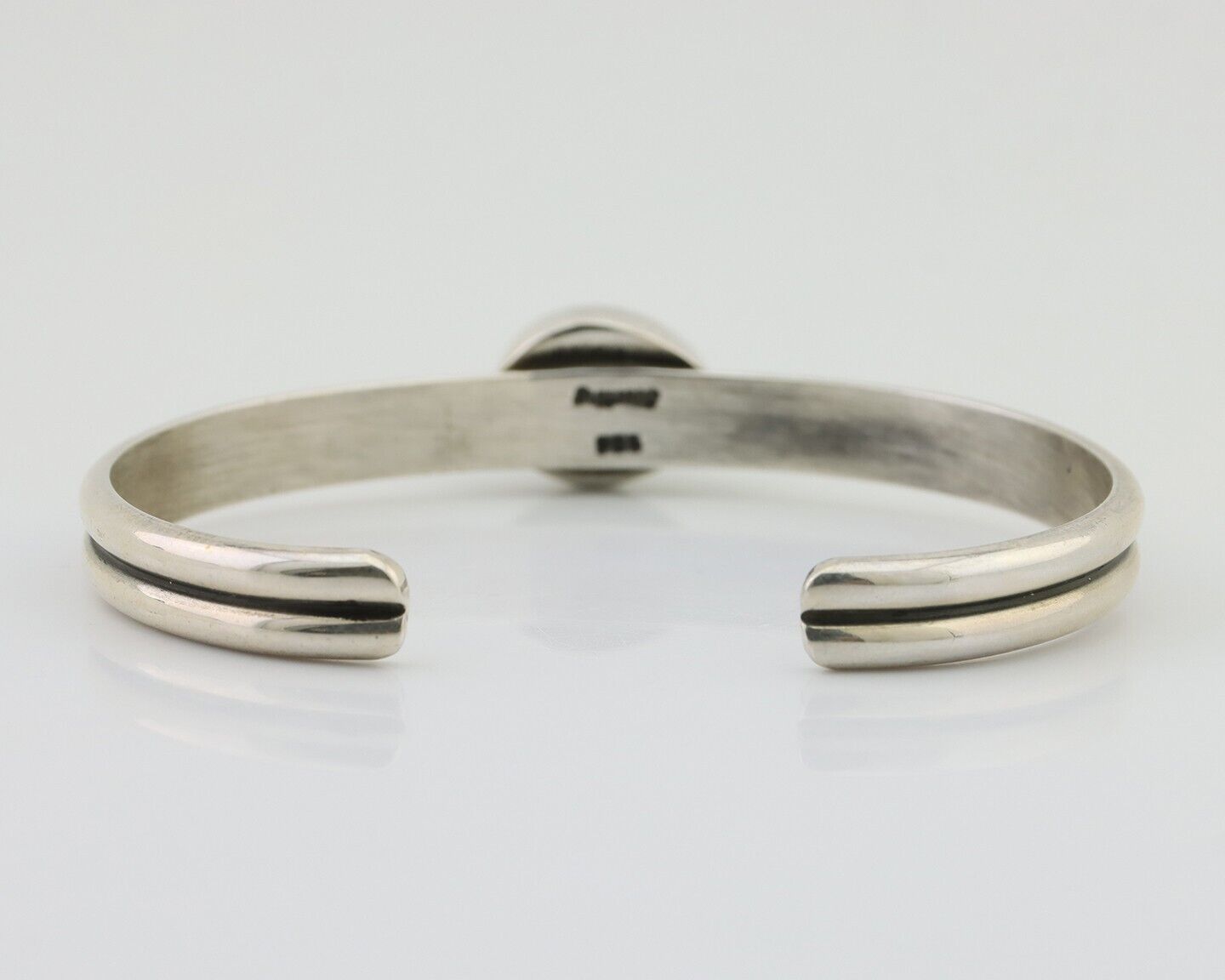 Navajo Cuff Bracelet 925 Silver Natural Blue Turquoise Native American C.80's