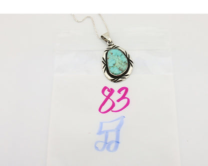 Navajo Necklace 925 Silver Spiderweb Turquoise Signed C Montoya C.80's
