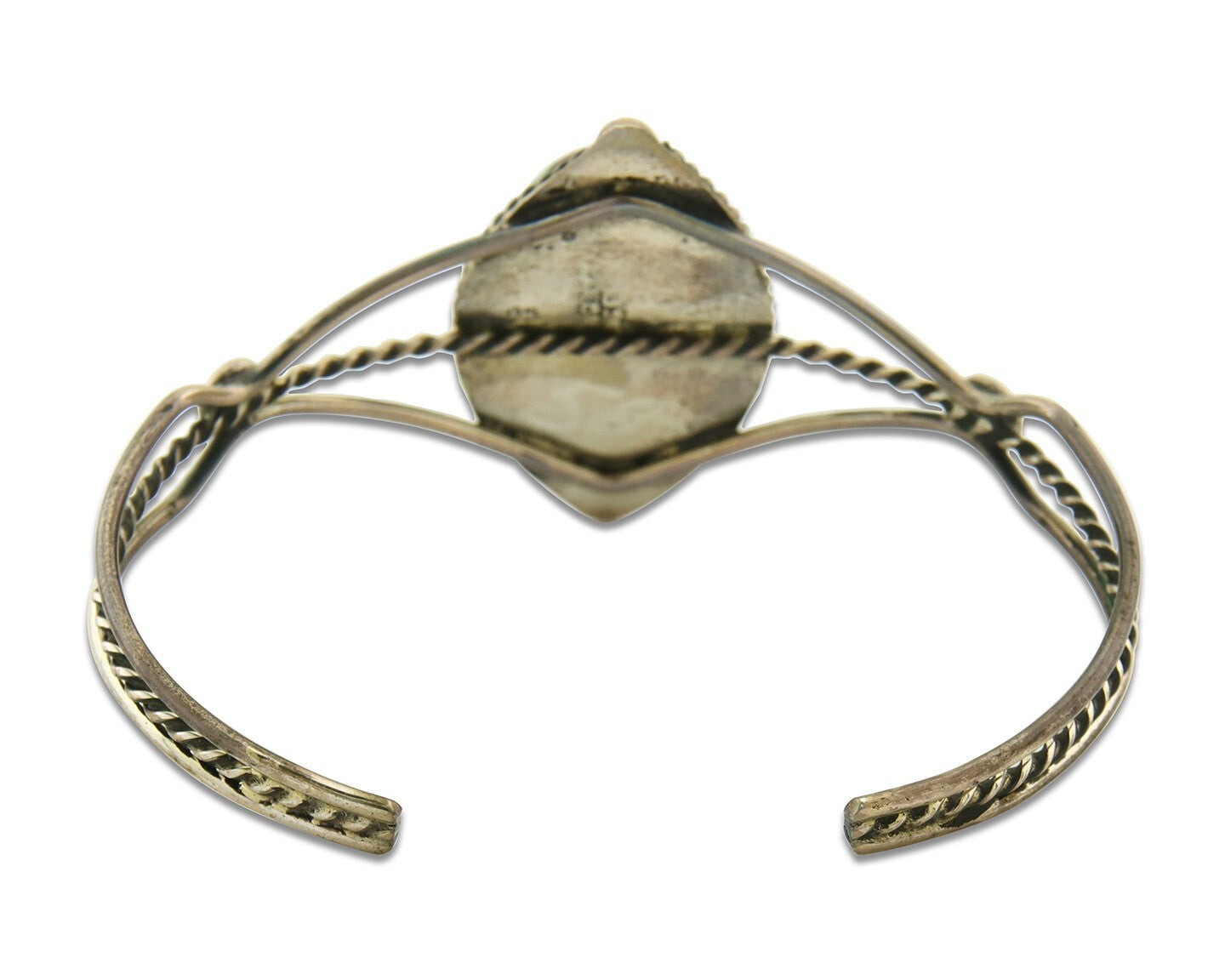 Navajo Bracelet 925 Silver Natural Blue Turquoise Native American Artist C.80s