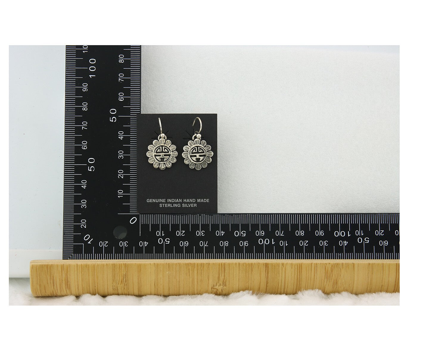 Navajo Tiwa Sun Earrings Sterling Silver Dangle Vintage Authentic