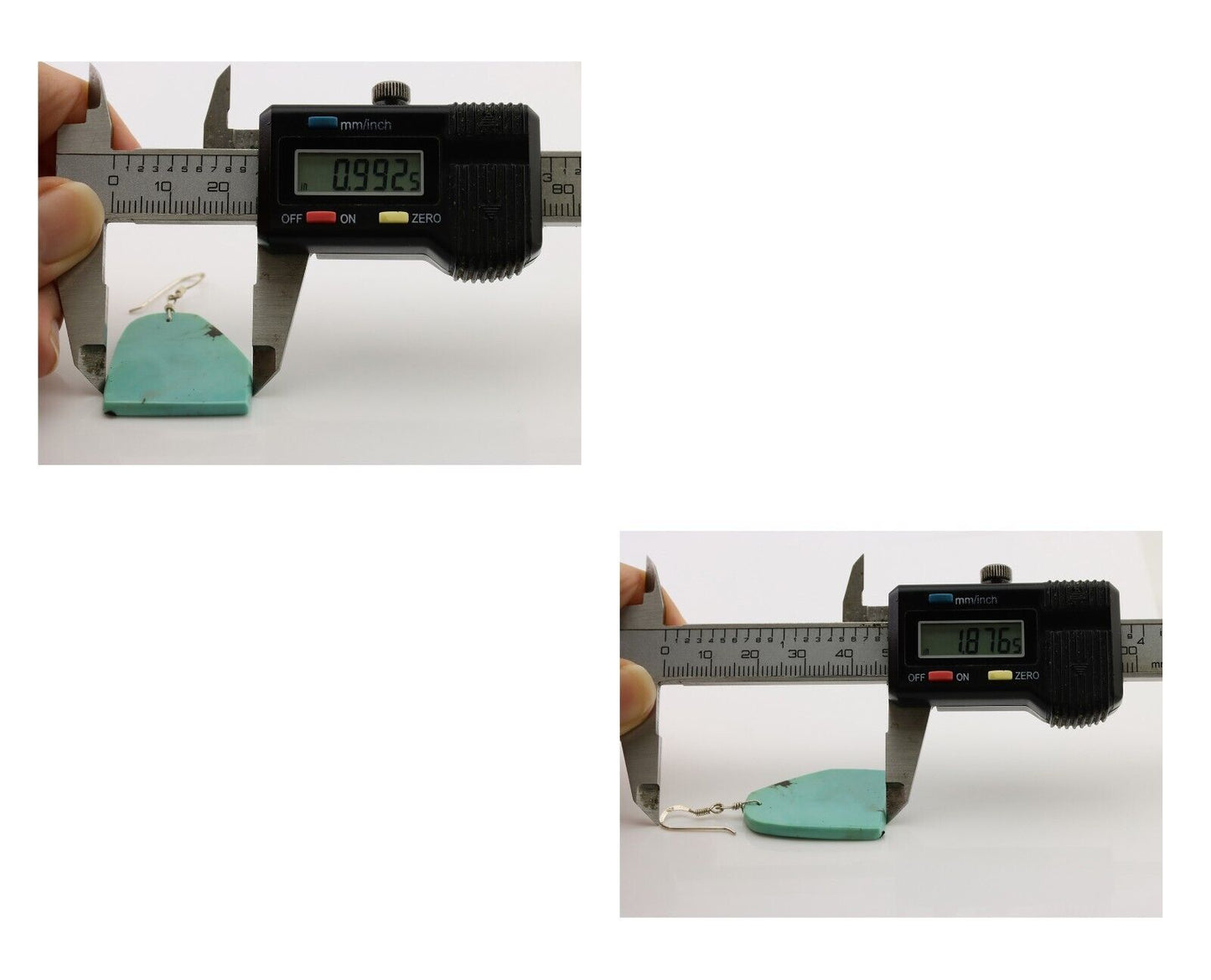 Santo Domingo Earrings 925 Silver Natural Turquoise Native Artist C.80's