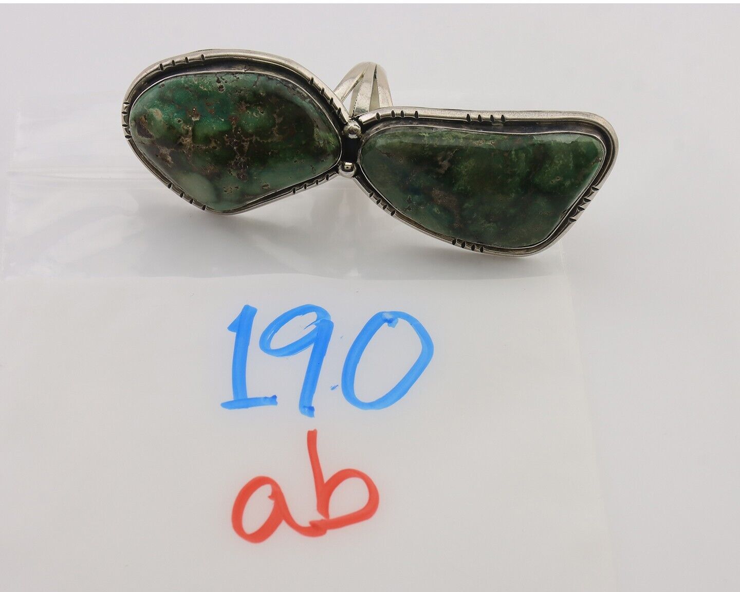 Navajo Ring 925 Silver Royston Turquoise Native American Artist C.80's