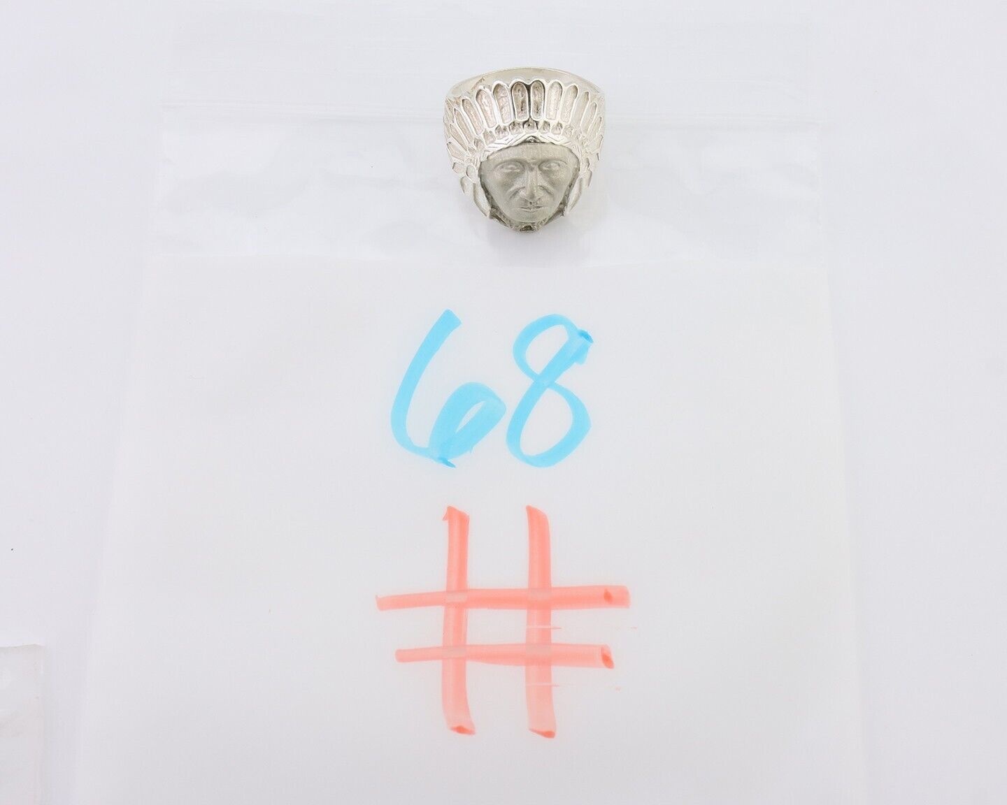 Indian Chief Ring 925 Sterling Silver SOLID CAST 925 STERLING SILVER Size 12.25