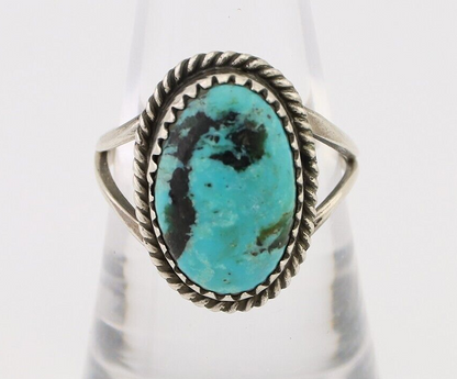 Navajo Handmade Ring 925 Silver Turquoise Native American Artist C.80's