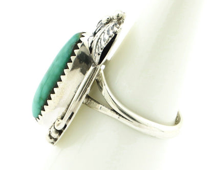 Navajo Ring .925 Silver Natural Mined Southwest Turquoise Artist Signed SN C80s