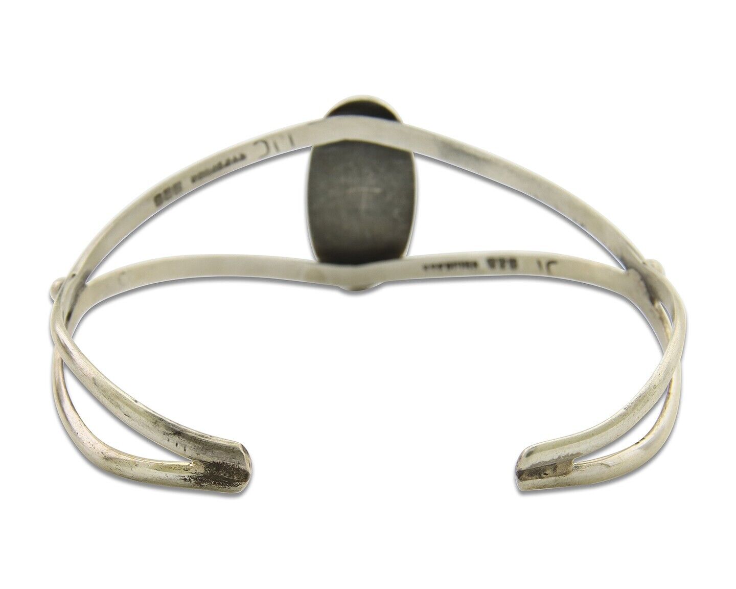 Navajo Cuff Bracelet 925 Silver Turquoise Cuff Artist Signed IJC C.80's