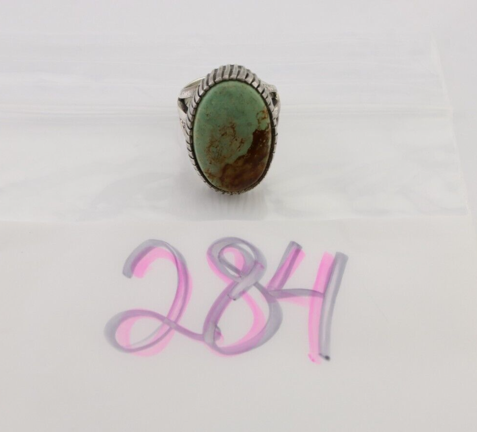 Navajo Handmade Ring 925 Silver Turquoise Signed Native American C.80's
