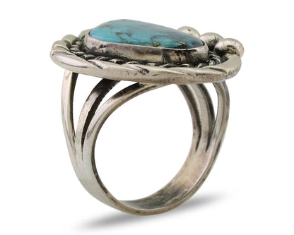 Navajo Handmade Ring 925 Silver Turquoise Native American Artist C.80's