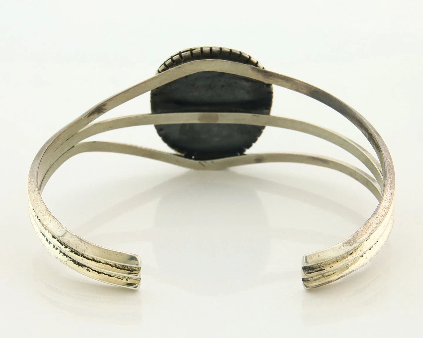 Navajo Cuff Bracelet Sterling Silver Turquoise Handmade Vintage Native Artist