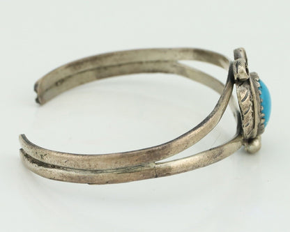 Navajo Slave Bracelet 925 Silver Arizona Turquoise Native American Artist C.80's