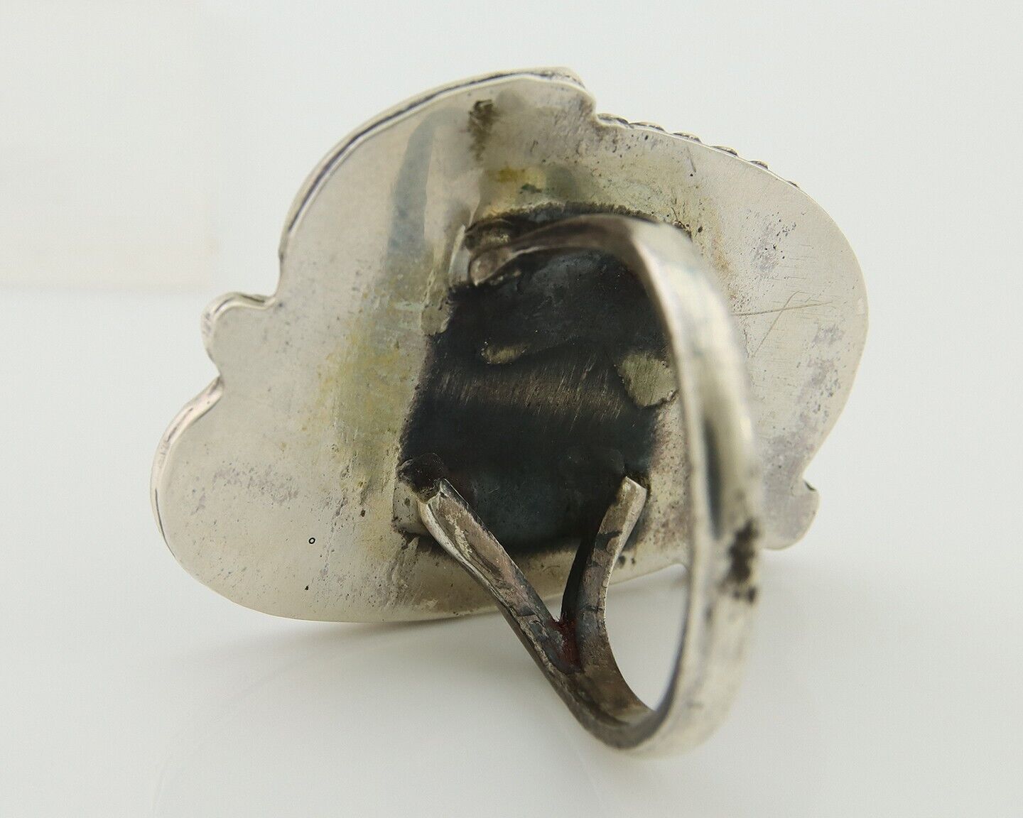 Navajo Handmade Ring 925 Silver Turquoise Native Artist C.80's
