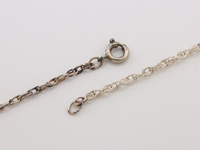 Navajo Necklace 925 Silver Natural Turquoise Native American Artist C.80's