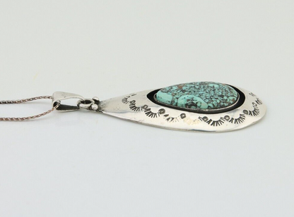Navajo Necklace 925 Silver Natural Blue Turquoise Artist Tony Guerro C.80's