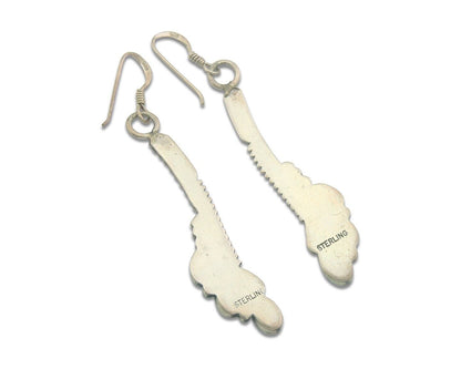 Navajo Earrings 925 Silver Natural Turquoise Native American Artist C.80's