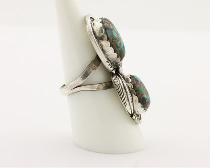 Zuni Ring .925 Silver Natural Blue Turquoise Artist Signed Platoro FNE C.80's